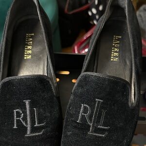 Lauren Ralph Lauren Black Velvet Loafers
